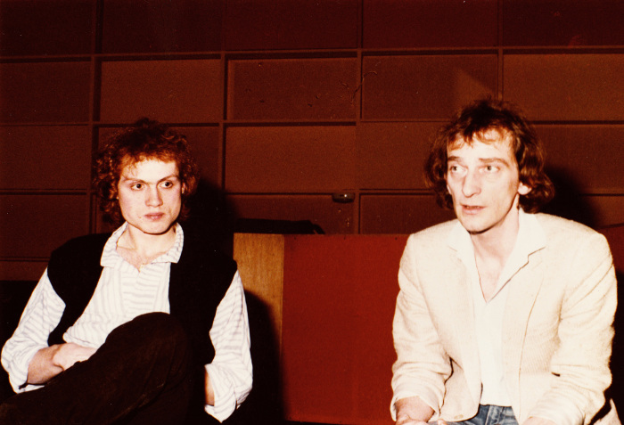 JB 1981 bei Plattenaufnahmen in Hamburg mit Ludwig Hirsch