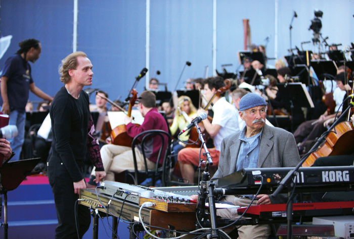 Probenarbeit mit Jo Zawinul und Orchester